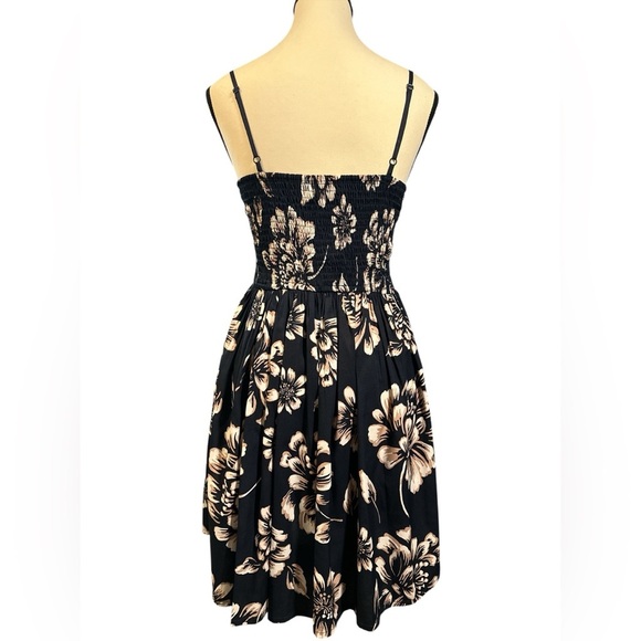 Band of Gypsies Navy and Tan Spaghetti Strap Mini Dress - Picture 6 of 7